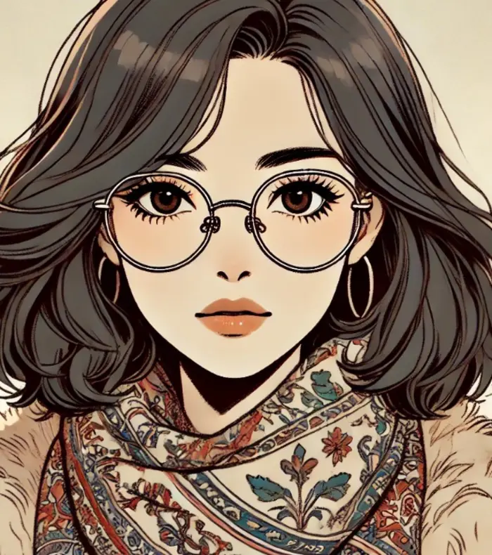 Portrait illustré de Tania Zermane, auteure
